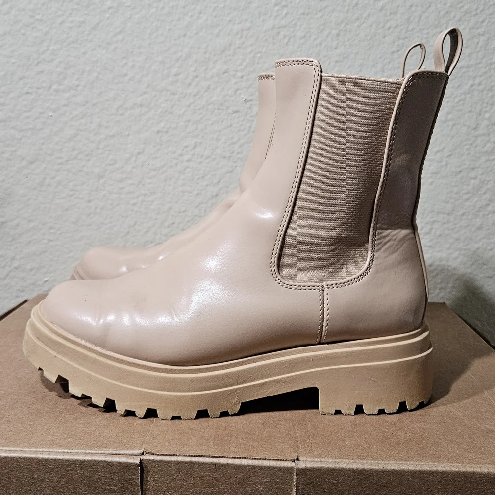 a new day Beige Ankle Booties